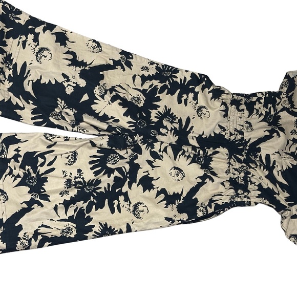 Anthropologie Black and Tan Floral Jumpsuit - Picture 5 of 5